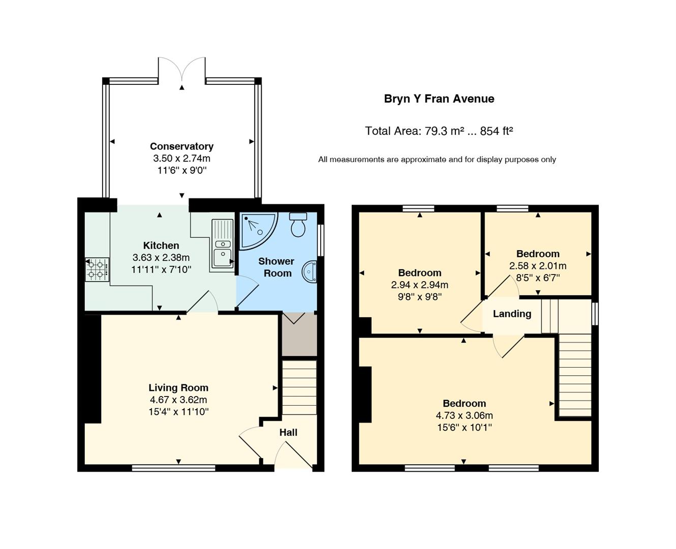 Floorplan for Bryn Y Fran Avenue, Trethomas, Caerphilly
